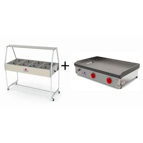 Carro Térmico 8 cubas 110v Chapa Bifeteira PR-800 Progas KIT
