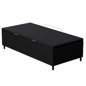 Base para Cama Box Baú Solteiro 88x188cm Hit I02 Suede Preto - Mpozenato