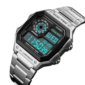 Relógio Masculino Skmei 1335 Digital Prova D`Água Prata Nf