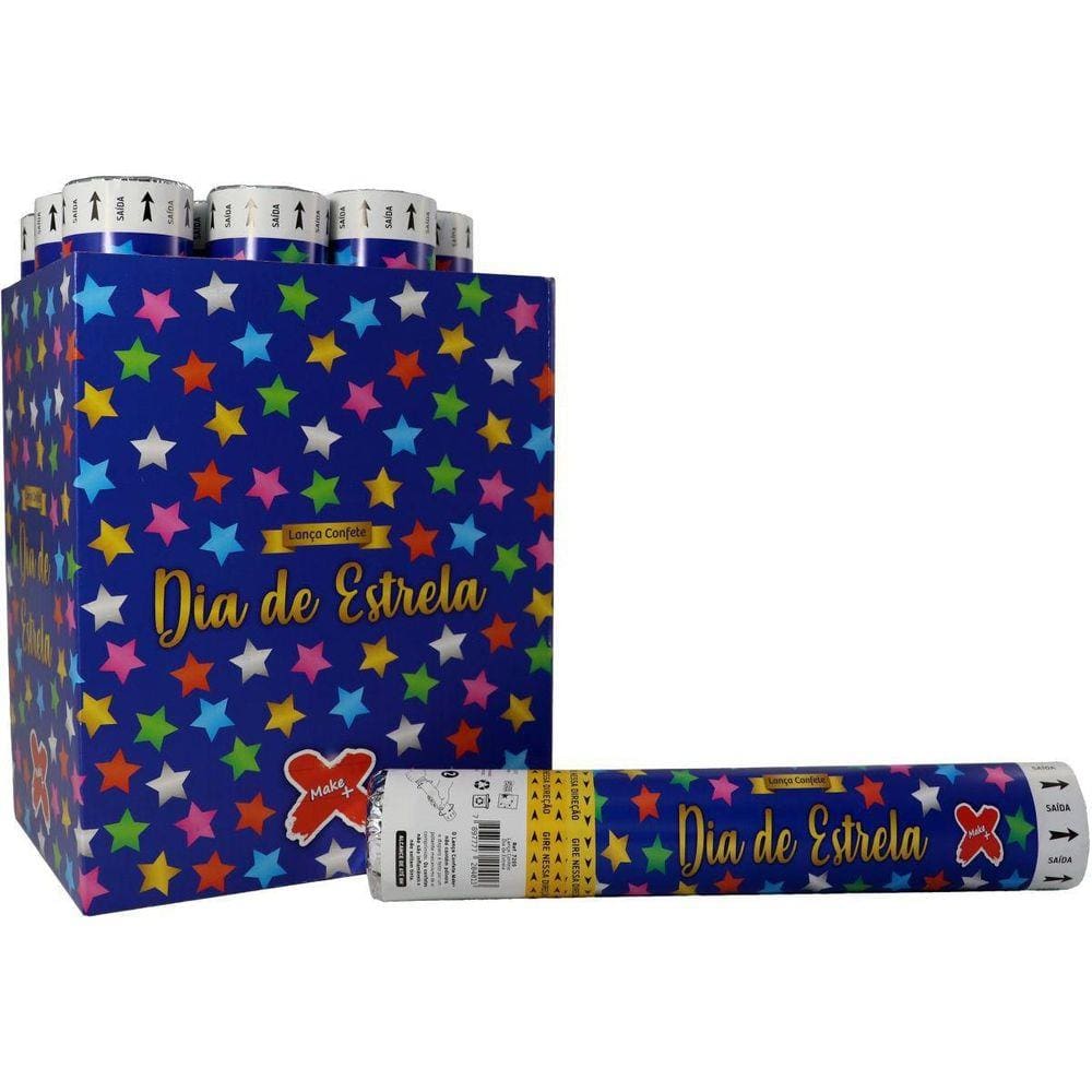 Lançador De Confete Dia De Estrela Color 30Cm
