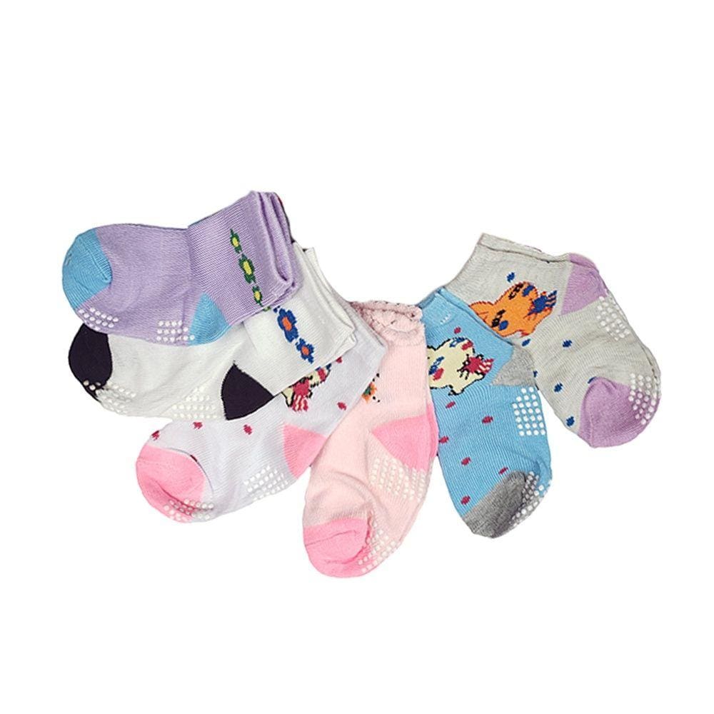 Kit 6 Meias Varias Cores Bebê 0 - 12 Meses Menino e Menina