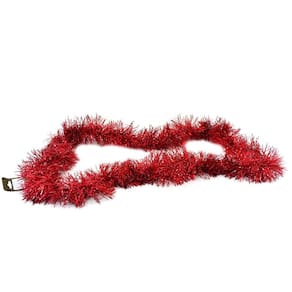 Festao De Natal Metalizado 2 Metros 5 Fitas Vermelho - UN