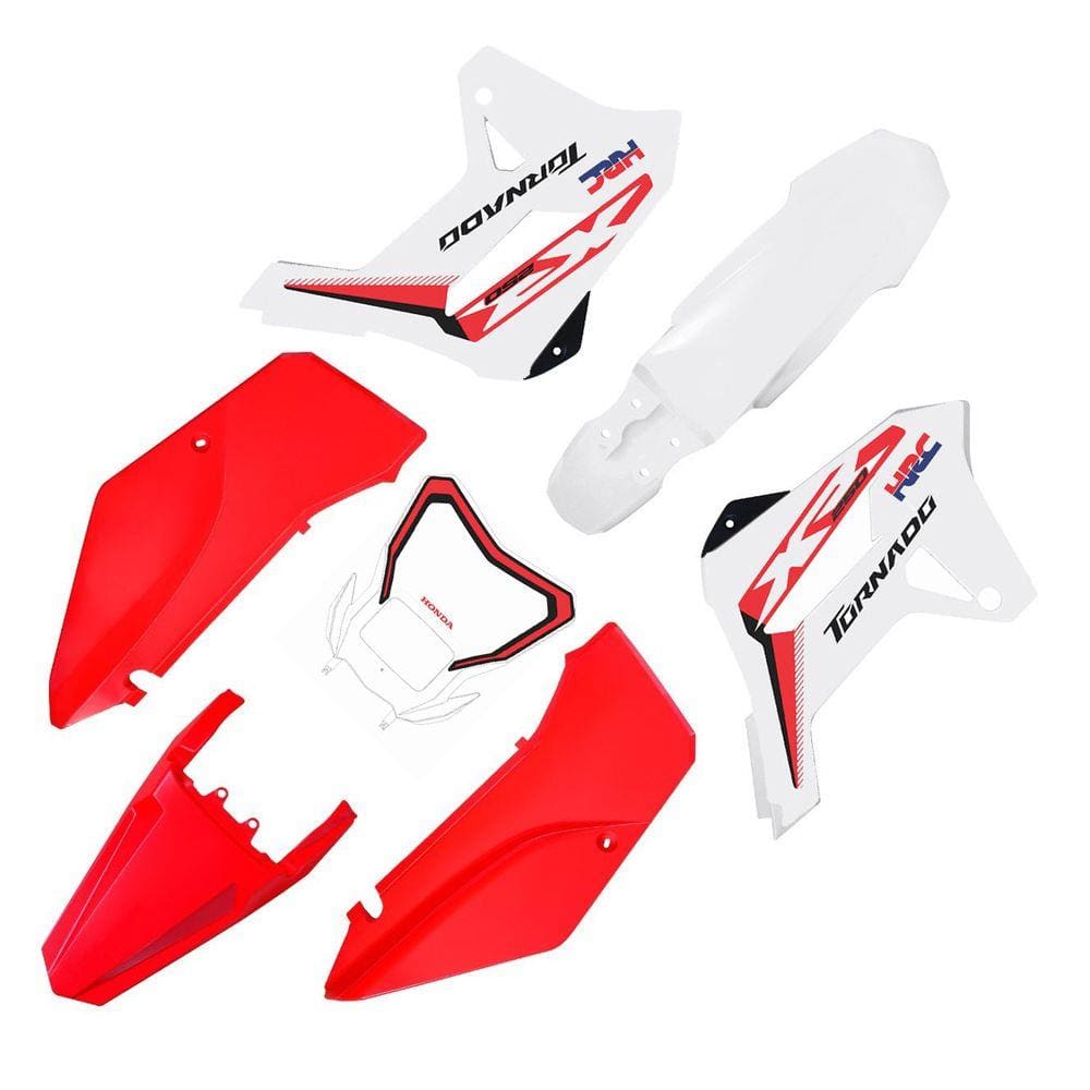 Kit Plástico Biker R1de Xr 250 Tornado C/ Carenagem Farol Adesivo