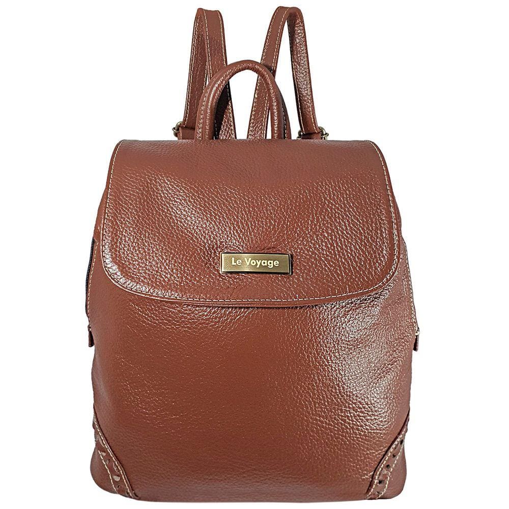 Mochila Feminina De Couro Le Voyage Pequena Leve Espaçosa