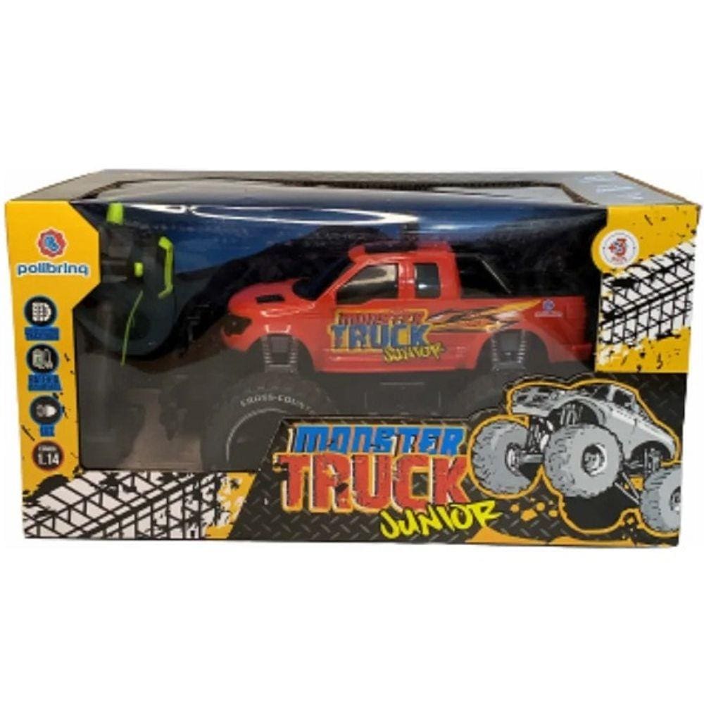 Carrinho de Controle Remoto Pick Up Monster Truck Polibrinq