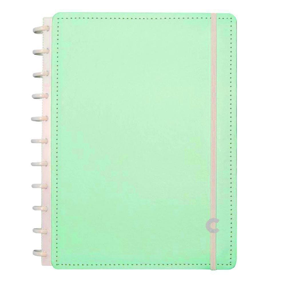Caderno Grande 80 Folhas Verde Pastel Caderno Inteligente