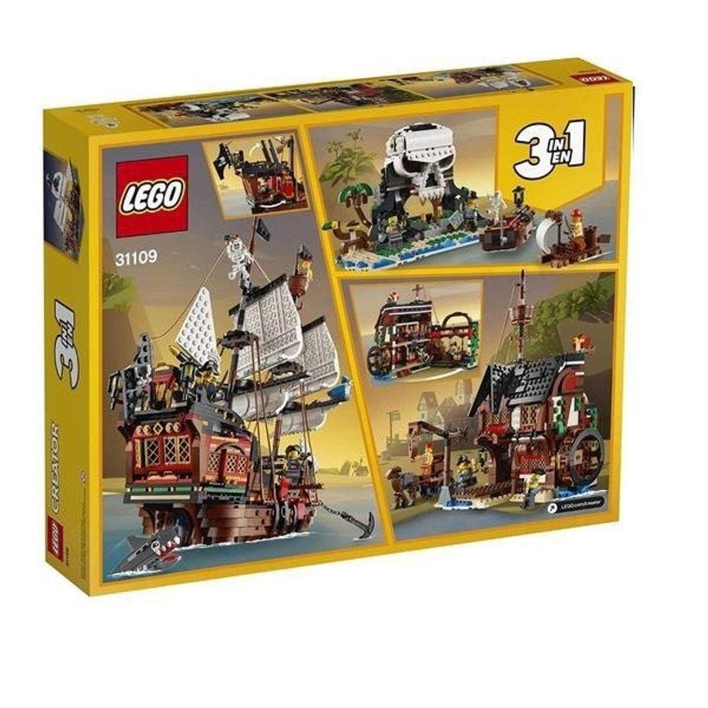 Lego Creator 3 Em 1 Barco Pirata V39 31109