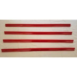Porta Etiqueta Bandeja Ponta Gondola LX 78 cm Vermelho KIT50