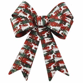 Laco de Natal 30cm Estampa Xadrez com Figuras - un