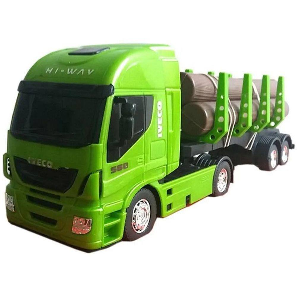 Brinquedo Caminhão Tora Hi Way Iveco Verde