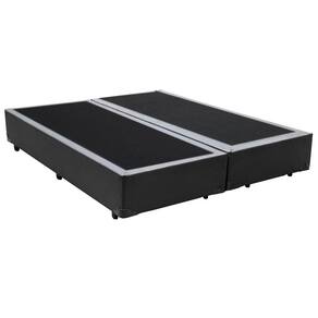 Cama Box Casal Bipartido Belos Sonhos Sintético Cinza 40x138x188