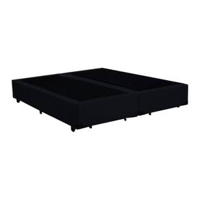 Cama Box King Bipartido Belos Sonhos Suede Preto 40x193x203