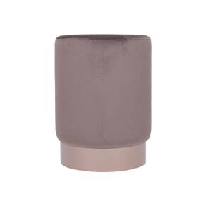Puff Boxbit Velvet Marrom em Bronze Veludo em Metal