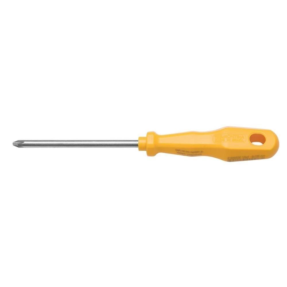 Chave de Fenda com Ponta Cruzada Tramontina Yellow 1/4x4``