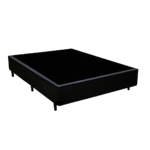Cama Box Casal Belos Sonhos Sintético Preto 40x138x188
