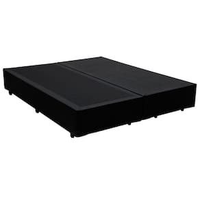 Cama Box Blindado Casal Bipartido AColchoes Sintético Preto 40x138x188