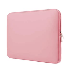 Capa Case Luva Pasta Maleta Com Ziper Para Notebook De 15 15,6 Polegadas - Rosa Bebê