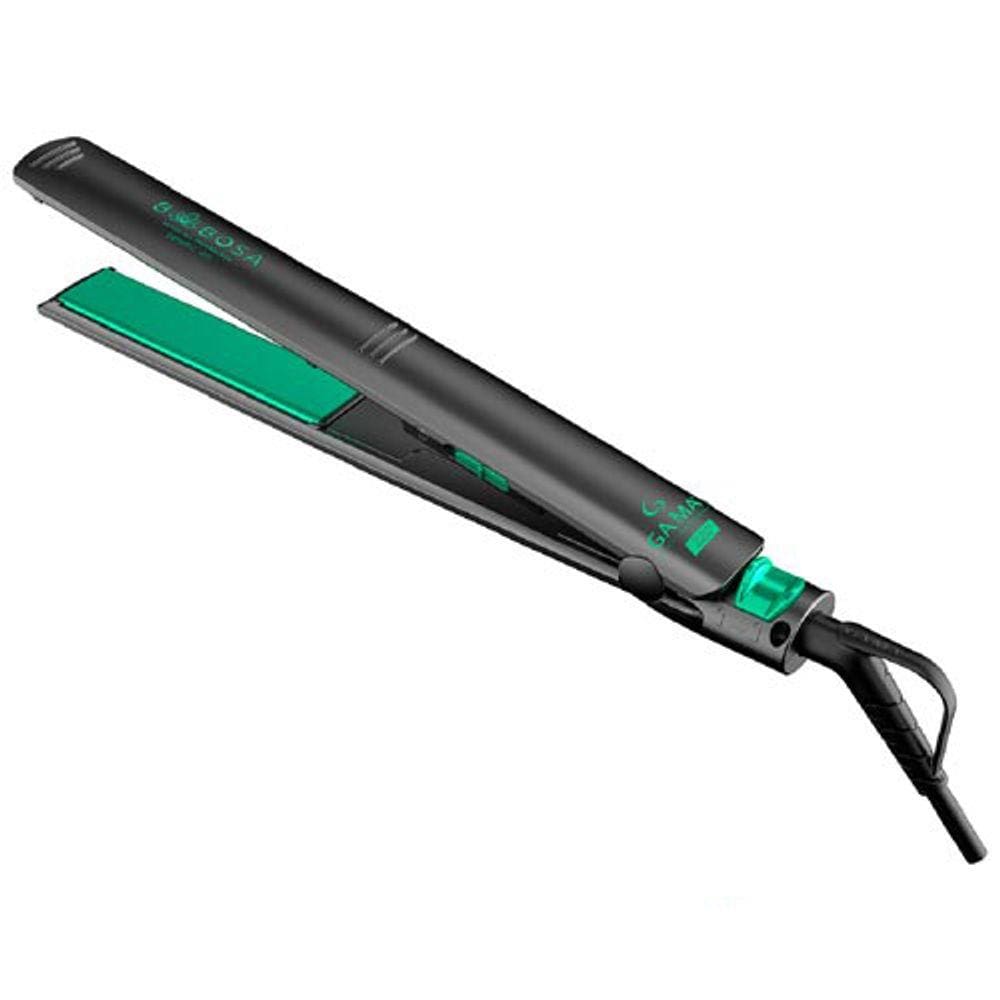 Chapinha Gama Italy Elegance Babosa em Cerâmica Íon e 220°C de Temperatura Preta e Verde - BECHS0000002601