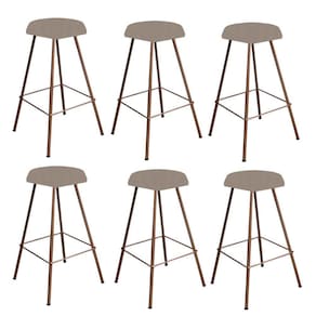 Kit 06 Banqueta Alta Lari Eiffel Bronze Bege