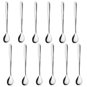 Colher Para Mexer Suco 12 Peças Moniz Conjunto De Colheres 18cm De Aço Inox Simonaggio