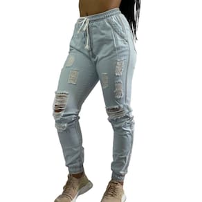 Calça Destroy Jogger Jeans Feminina C35