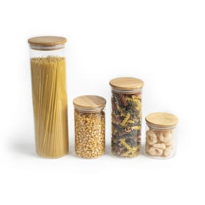 Kit Potes De Mantimento Circular 400/600/800/2000Ml - 4Pçs