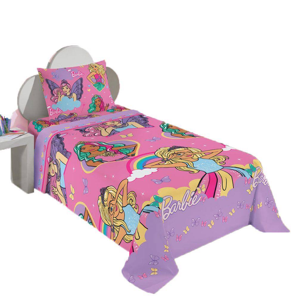 Cama boneca Barbie Conjunto Completo c com roupa de cama