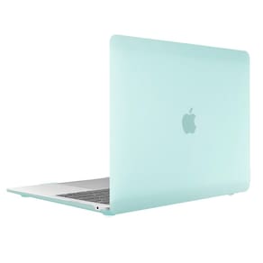 Capa Case Slim Macbook_ New Air 13" A1932 / A2179 / A2337 Com Chip M1 - Verde Agua Fosco