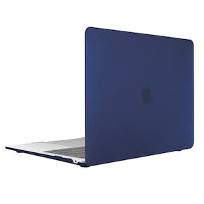 Capa Case Slim Macbook_ New Air 13" A1932 / A2179 / A2337 Com Chip M1 - Azul Marinho