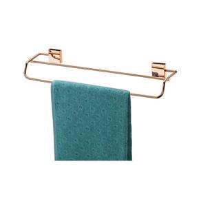 Porta Toalha Toalheiro 45cm Duplo de Parede Rosé Gold - 7508rg Future