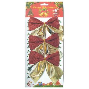 Laco Vermelho E Dourado Tam 8X8cm C/03Pcs Rf Nt0143