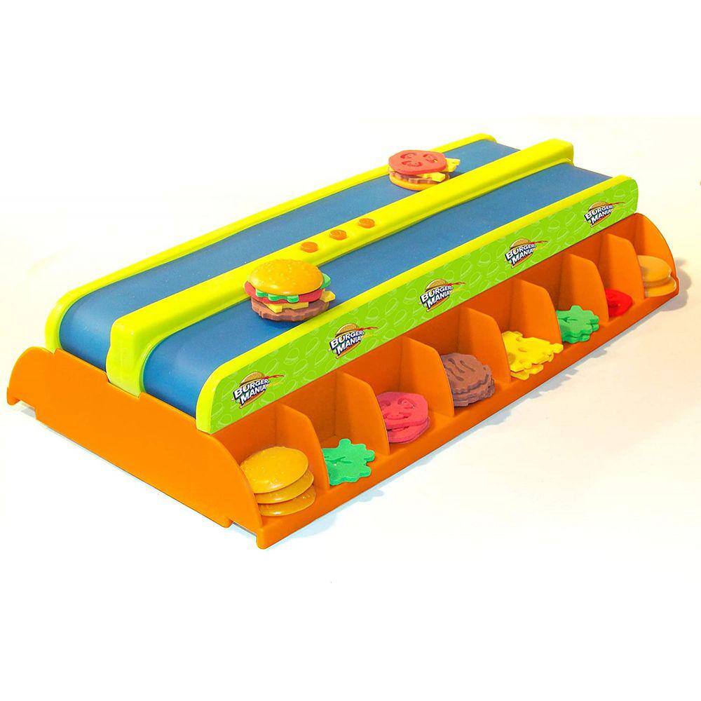 Fotorama burger mania sizzling build a burger game fast paced conveyor belt fast food Casas Bahia