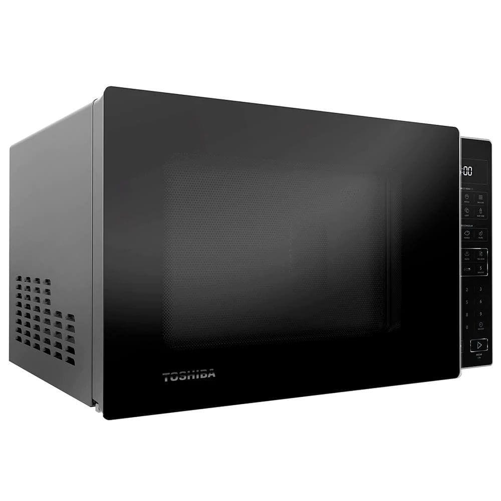 Micro-ondas Toshiba 27 Litros Smartplate Cinza com Porta Preta – 127 Volts - 110V