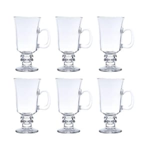 Caneca Xícara Taça Cappuccino Expresso 144Ml Jogo 6 Pçs Lyor