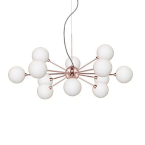 Lustre Pendente Quality Atomy 1269 G9 Bivolt Cobre / Branco