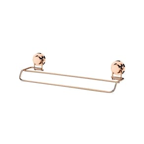Toalheiro Duplo 45cm com Ventosas Rosé Gold Future A Vácuo