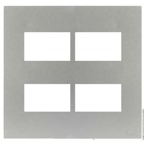 Placa Para 4 Modulos Separados Com Suporte 4X4 Brs12465-6Pr.