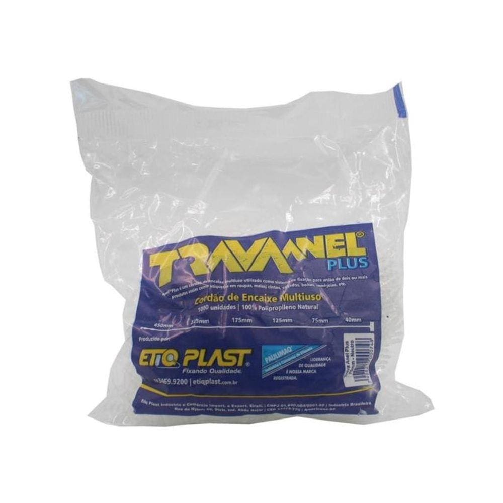 Trava Anel Plus 125Mm - Neutro 1Mil Unidades - Etiqplast - 843