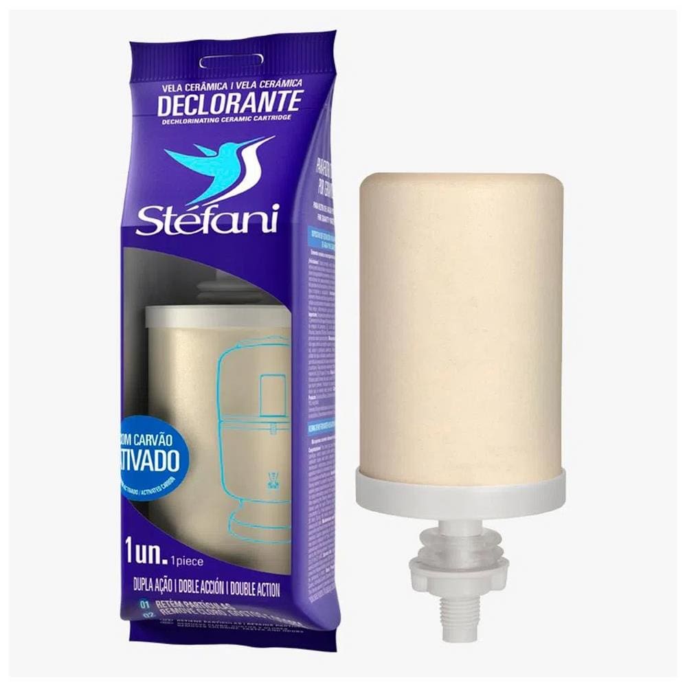 Vela Filtro De Barro Dupla Ação Carvão Ativado Stefani Sao Joao 4011