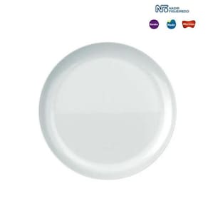 Jogo Prato Raso Opaline Vidro Blanc 27Cm - Kit 6 Unidades