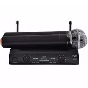 Microfone Sem Fio Duplo Mao Uhf Jwl Profissional U-585