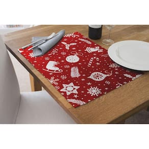 Kit Jogo Americano Para Mesa Posta Com 2 Unidades - Natal