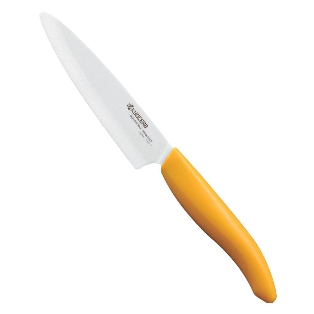 Faca Ceramica Branca 4.5” Cabo Amarelo