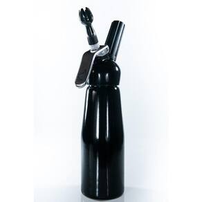 Garrafa Sifão Para Chantilly 500 Ml - Preta Brilhante