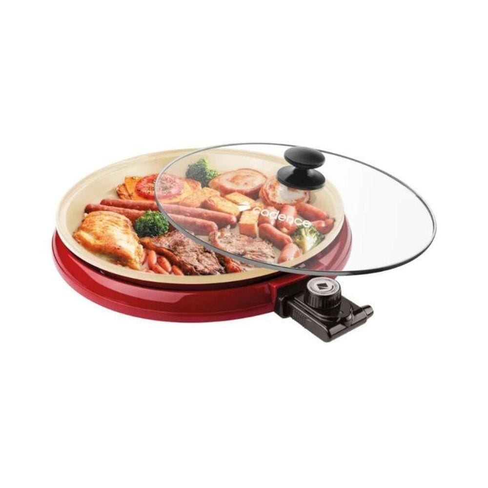Grill Elétrico Multiuso Cadence Ceramic Pan Vermelho 127V