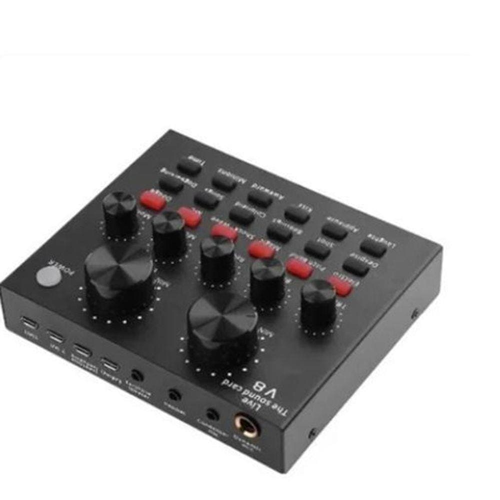 Mesa De Som V8 Áudio Usb Smart Conjunto Interface Externa