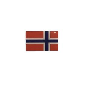 Adesivo Resinado Da Bandeira Da Noruega 9X6 Cm