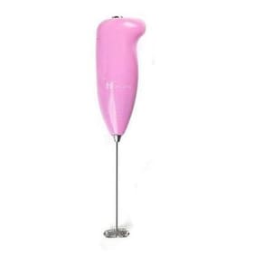 Mini Mixer Misturador De Bebidas Portátil A Pilha Rosa