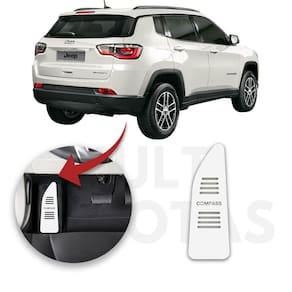Descanso De Pé Jeep Compass 2017 A 2022 Aço Escovado Prata