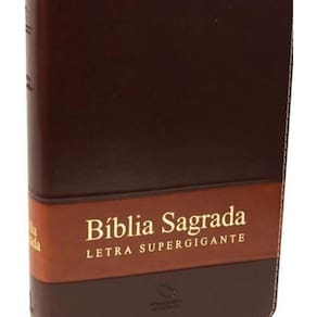 Livro Bíblia Sagrada - Naa - Letra Supergigante - Marrom
